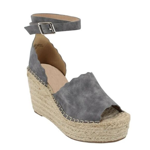 Ccocci Shoes Grey Espadrille Wedges Wedge Sandals 9 - Picture 2 of 11